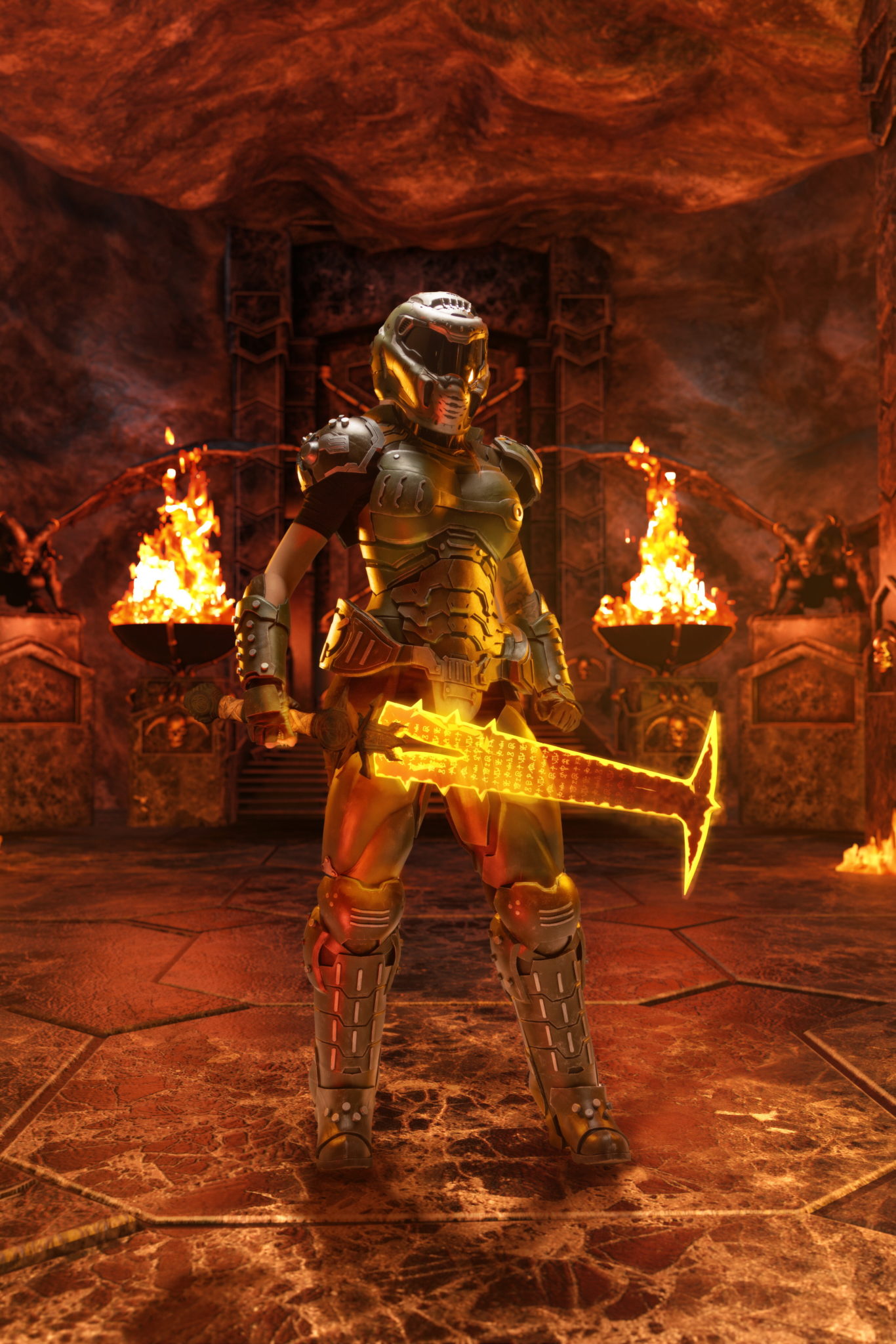 Doomgirl Cosplay by Lera Himera | Female Doom Slayer Tribute
